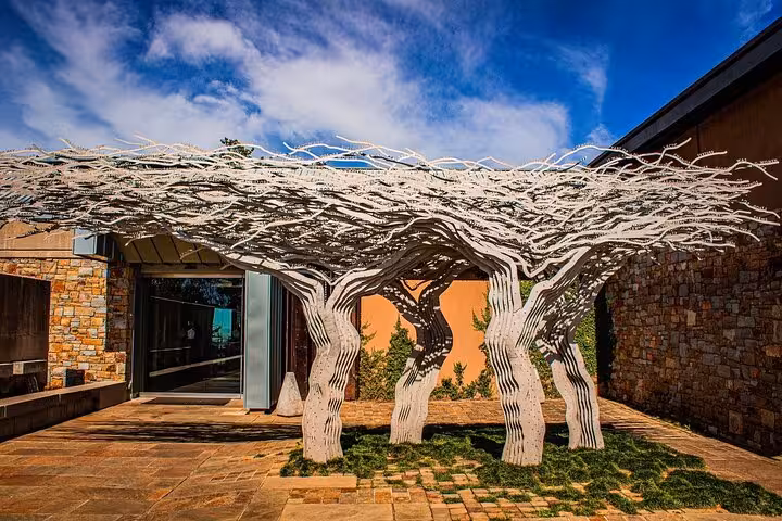 Sculptural art installation at Delaire Graff Estate, showcasing unique attractions on the Stellenbosch Wine Tour.