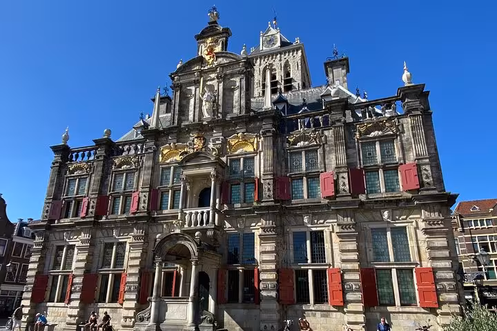 Delft City Hall on Markt Square, a highlight on a private tour from Amsterdam to Delft and The Hague