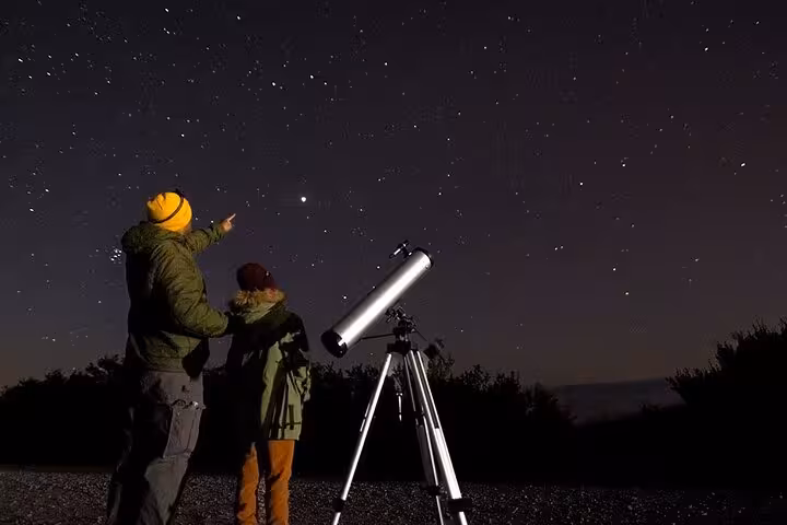 Stargazing in Hurghada desert with telescope after Jeep safari and Bedouin dinner under clear night sky