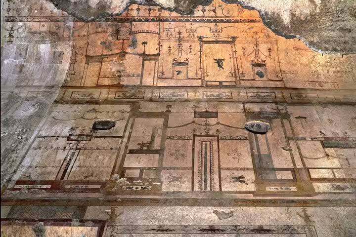 Intricate frescoes of Domus Aurea, offering a glimpse into the opulent artistry of ancient Rome's golden palace.