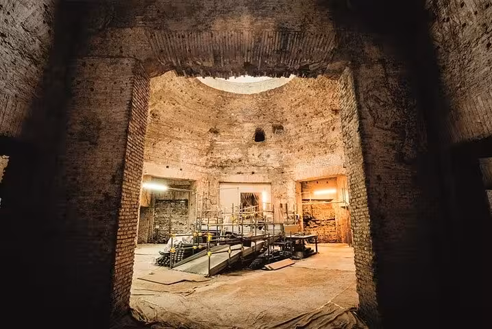 Explore the ancient ruins of Domus Aurea with immersive virtual reality in Rome's historic underground palace.