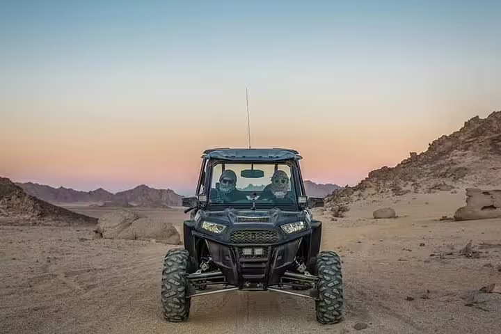 Double buggy desert safari from Sharm El Sheikh at sunset, off-road UTV ride through Sinai mountains