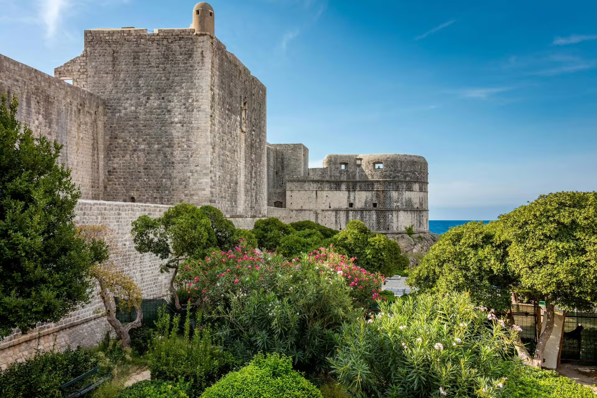 Dubrovnik city walls and fortress gardens, featured on Game of Thrones King’s Landing filming locations tour