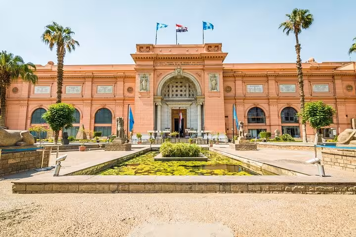 Egyptian Museum in Cairo visited on a day tour by plane from Marsa Alam, iconic landmark and culture stop