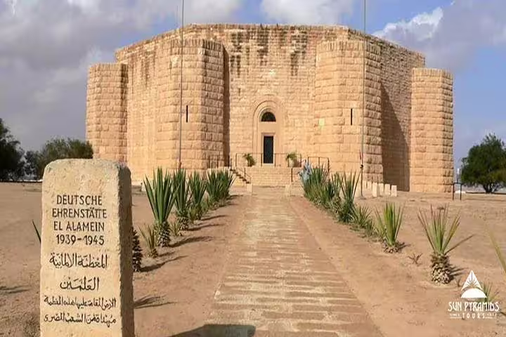 El Alamein German War Memorial in Egypt, key stop on private day tour from Cairo to Alamein and Alexandria