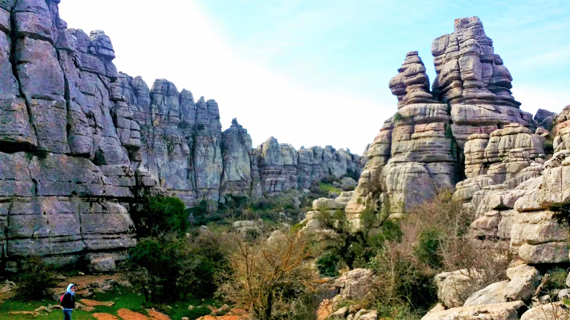 Panoramic El Torcal de Antequera karst cliffs on private full-day tour from Costa del Sol with guided walk