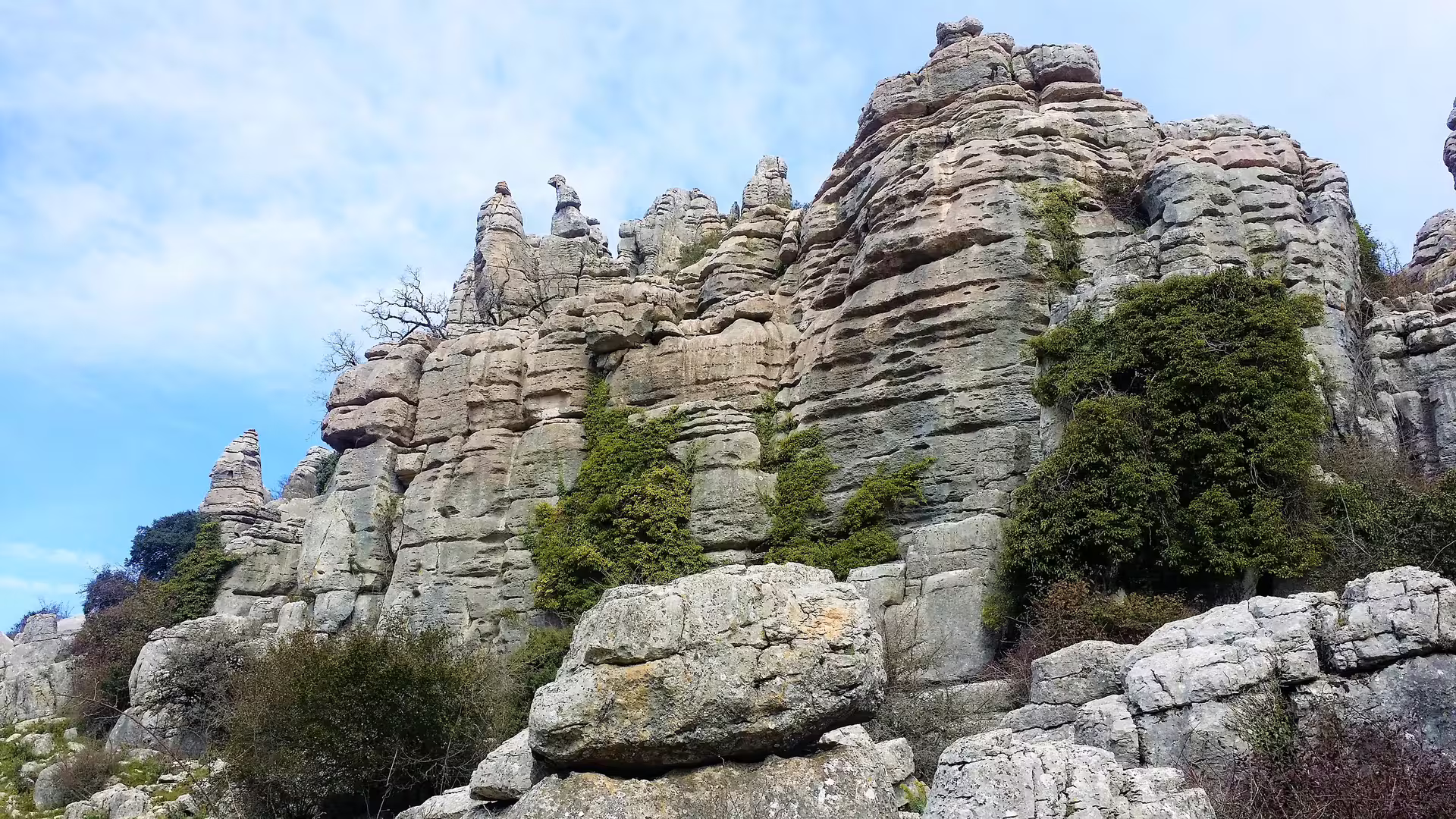 Towering limestone formations at El Torcal de Antequera, highlight of private full-day trip from Costa del Sol
