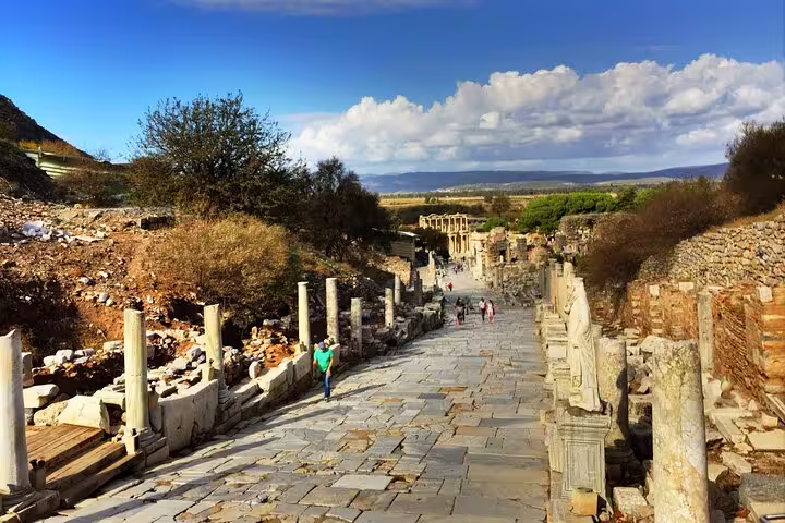 Ancient Curetes Street in Ephesus ruins on Turkey 12-day Istanbul Cappadocia Pamukkale Bodrum tour