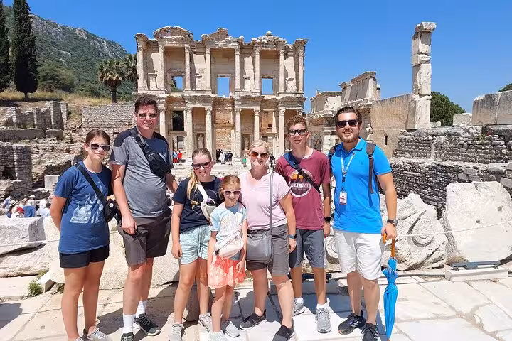 Small group Ephesus shore excursion from Kusadasi with guide at Library of Celsus, Turkey ruins