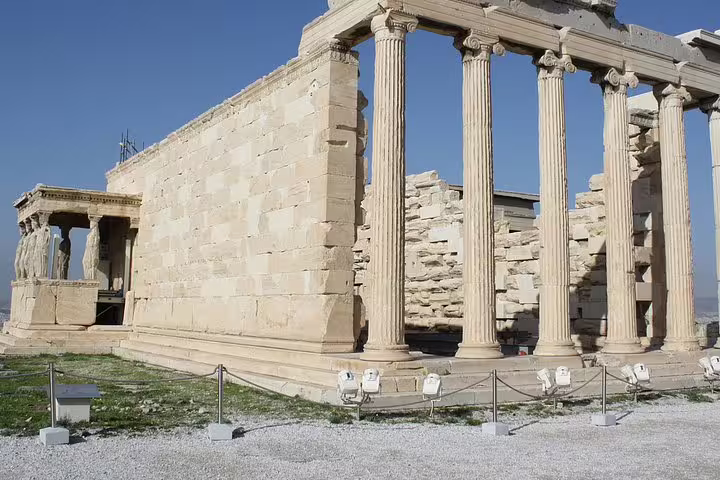 Erechtheion columns on the Acropolis in Athens, key stop on Athens Highlights and Ancient Corinth private tour