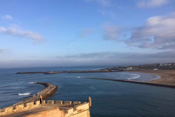 Atlantic coast view from Essaouira ramparts, a scenic stop on Morocco 8-day tour from Tangier