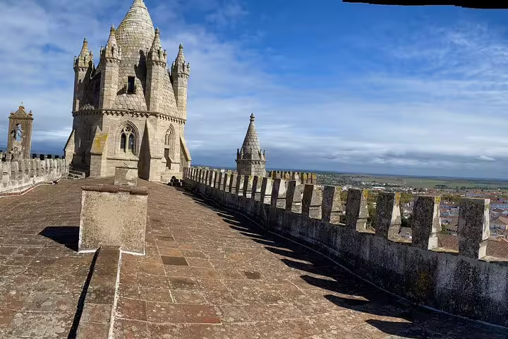Explore the historic Cathedral of Évora with panoramic views on a private tour from Lisbon.