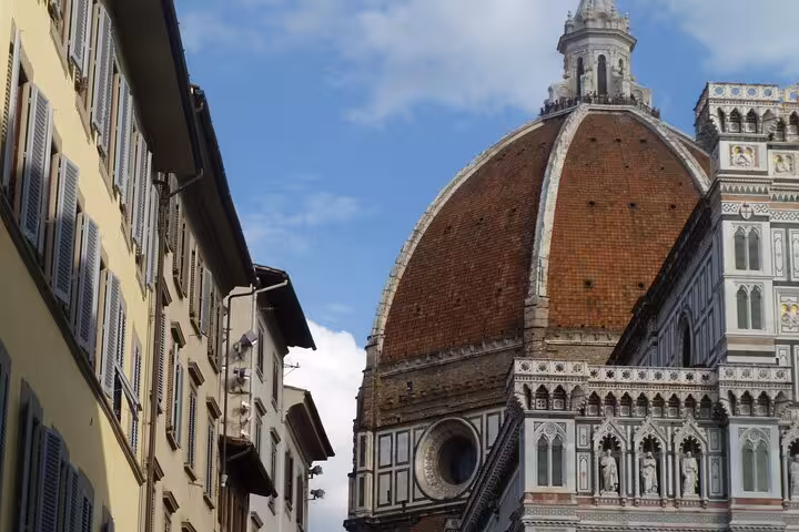 The iconic dome of Florence Cathedral, a must-see on the Accademia & Uffizi Galleries private guided tour.