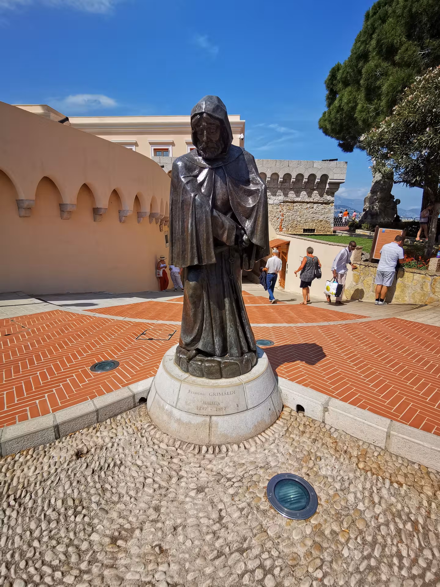 Statue of François Grimaldi near Monaco Palace, scenic highlight on private Marseille shore excursion to Monaco