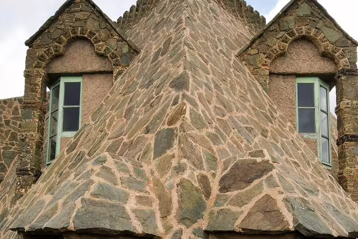Unique stone architecture of Colonia Güell, showcasing intricate design details on the Skip-the-Line Private Tour including Casa Vicens.