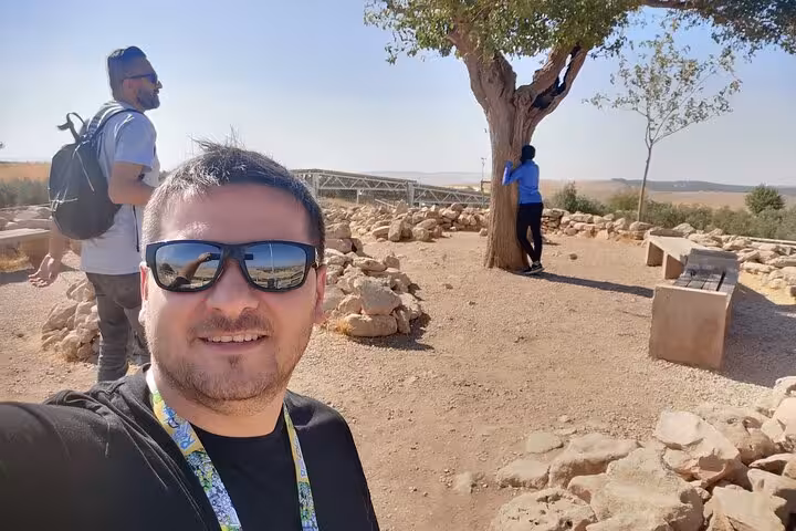 Travelers at Göbeklitepe archaeological site near Şanlıurfa on all-inclusive tour from Istanbul, Turkey