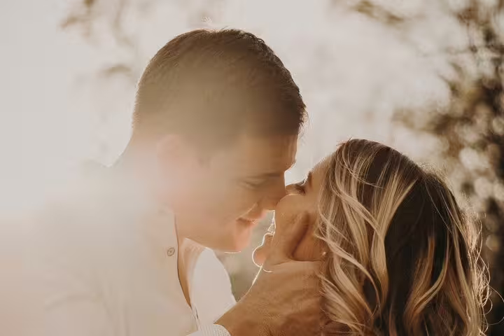 Golden-hour couple portrait in Las Vegas, captured by personal travel and vacation photographer tour