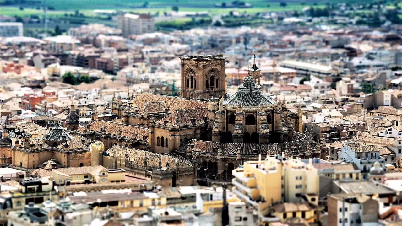 Granada Cathedral skyline view on a Granada and Alhambra group excursion with Costa del Sol pick-up service