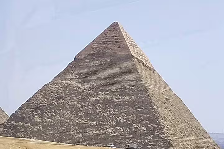 Great Pyramid of Giza close-up view, key highlight on 12-day Egypt Cairo pyramids, Nile cruise and Hurghada trip