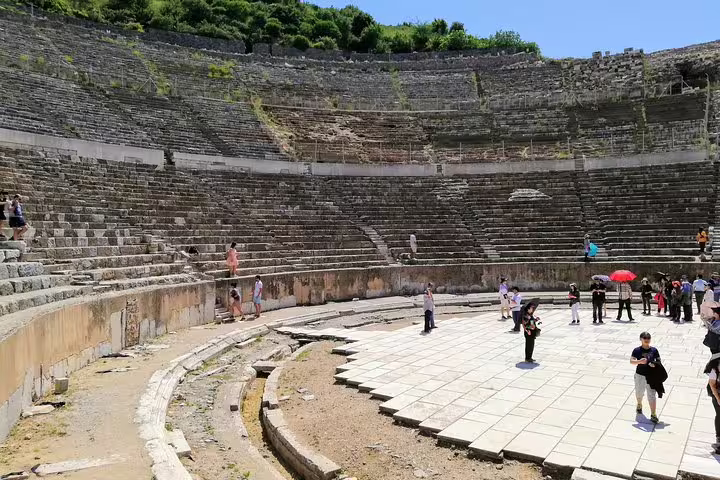 Great Theatre of Ephesus in Turkey visited on all inclusive Biblical Ephesus tour with Bible oriented guide and lunch