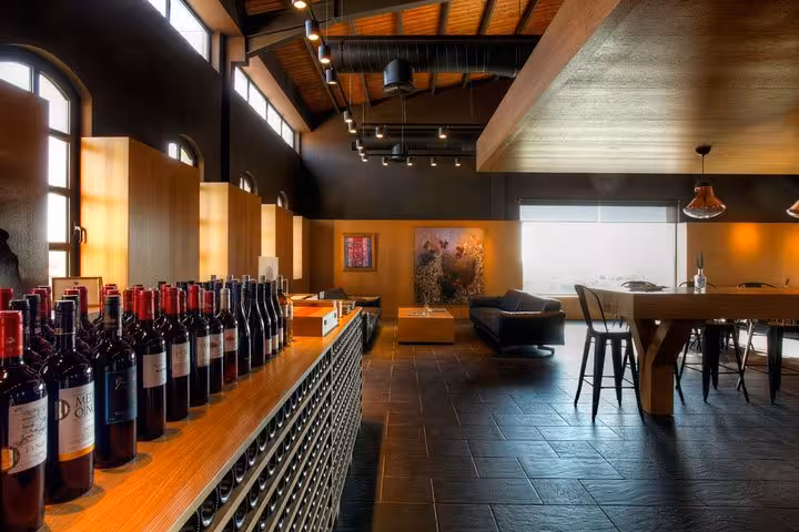 Elegant Greek winery tasting room near Nafplio, premium stop on Epidaurus and Corinth Canal tour