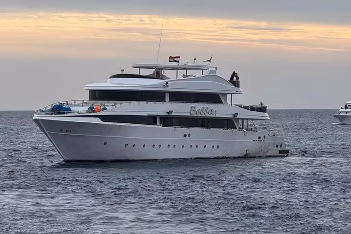 Luxury yacht for Hamata Island snorkeling sea trip from Marsa Alam, Red Sea cruise with lunch included