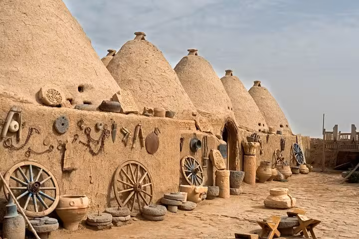 Traditional beehive mud houses in Harran, Sanliurfa, visited on private Gobeklitepe day tour from Istanbul