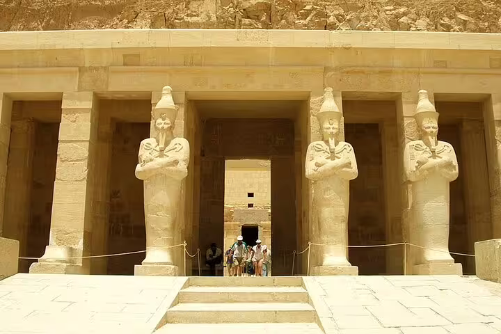 Entrance of Hatshepsut Temple in Luxor, must-see on Luxor day tour from Safaga Port shore excursion