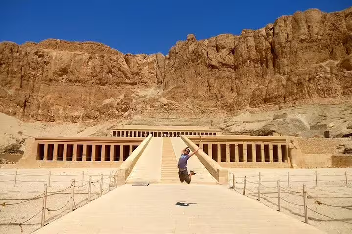 Hatshepsut Temple at Deir el-Bahari on Luxor day tour by bus from Hurghada, West Bank Egypt