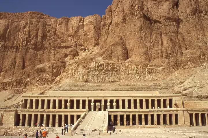 Hatshepsut Temple at Deir el-Bahari viewed on a private Luxor day tour from Hurghada by car, Egypt