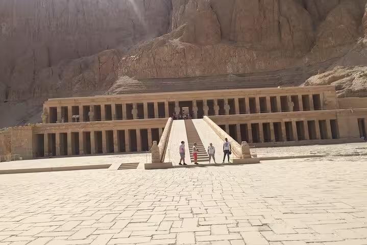 Hatshepsut Temple at Deir el-Bahari viewed on a private Luxor day trip from Hurghada with transfers