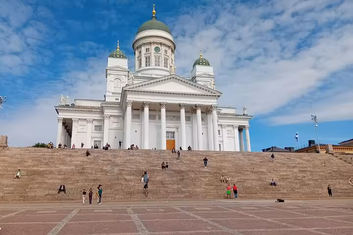 Discover Helsinki's iconic cathedral, a highlight of the walking tour, blending culture and history with expert insights.