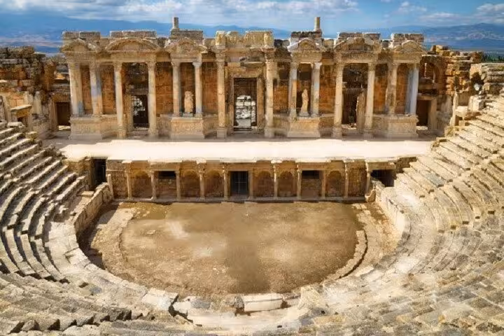 Ancient Roman theater at Hierapolis near Pamukkale on 8-day Cappadocia Ephesus Antalya tour