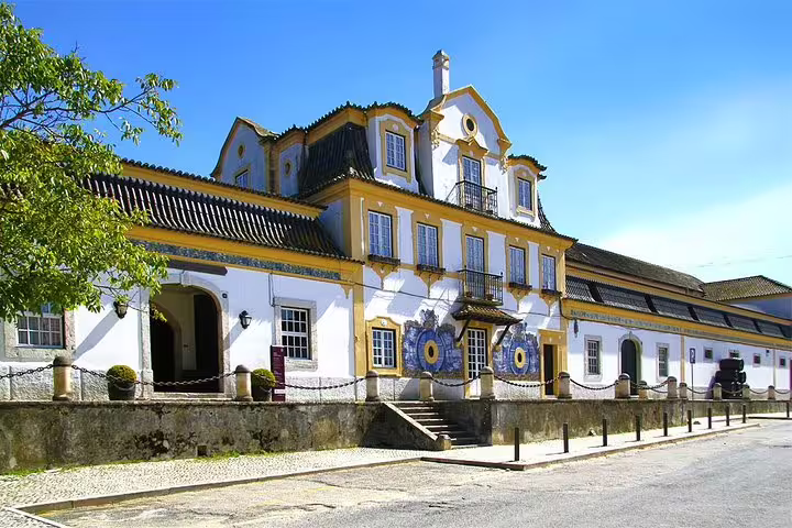 Historic estate in Azeitao, a must-see on Arrábida and Sesimbra tours with stunning architecture.