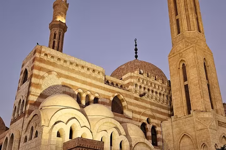 Historic mosque architecture in Old Market Sharm El-Sheikh, a highlight of private museum and souk tour