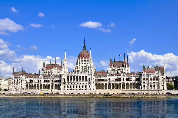 Hungarian Parliament on the Danube in Budapest, highlight stop on a private modern city tour