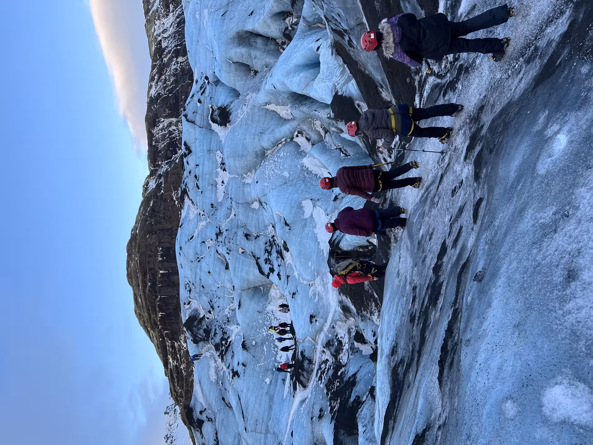 Embark on an exhilarating glacier hike on the Icelandic Ring Road winter tour, exclusively for women.