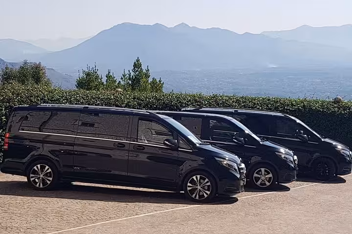 Private tour Mercedes minivans for 10-day Italy tour from Rome to Venice with professional driver