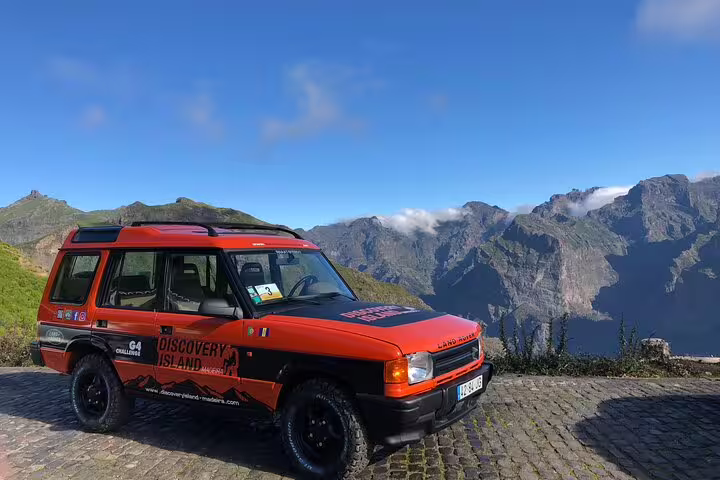 Explore Madeira's stunning mountain vistas on a guided Jeep tour from Câmara de Lobos, perfect for adventure seekers.