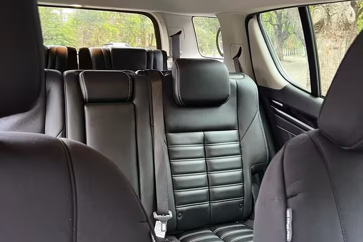 Luxurious leather interior of a private tour vehicle for Jervis Bay pickup and drop-off service.