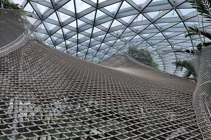 Jewel Changi Airport Canopy Park admission ticket view of the giant Sky Nets under the glass dome