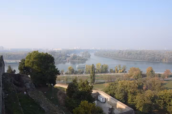 Scenic view of the Sava and Danube rivers from Kalemegdan Fortress, a must-see on the Belgrade Big Tour.