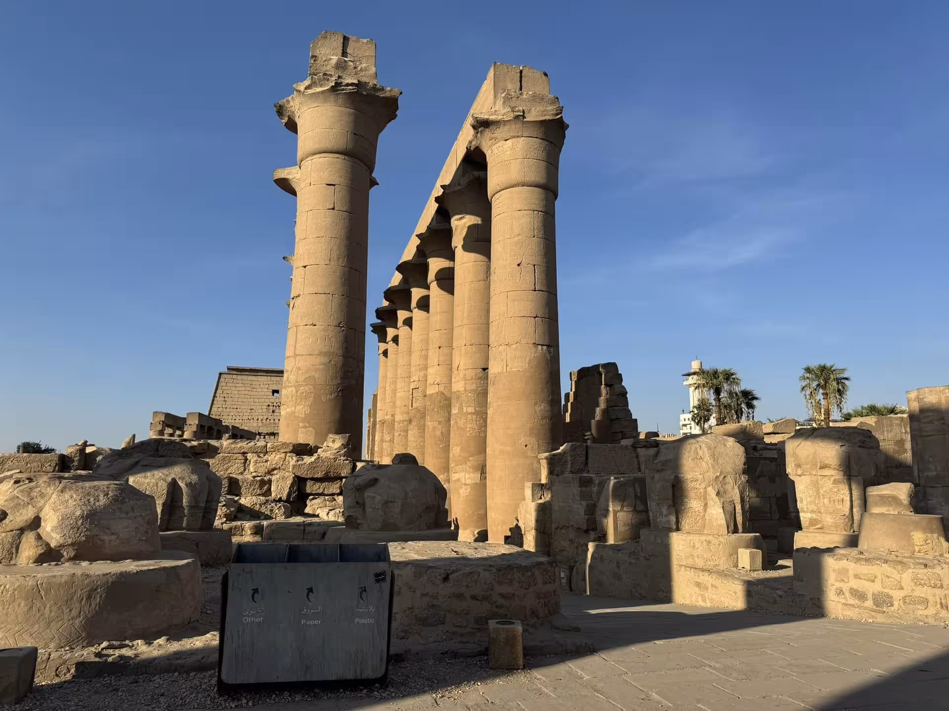 Karnak Temple columns in Luxor, ancient Egypt landmark visited on the Nile Pearl 5-star Nile cruise itinerary