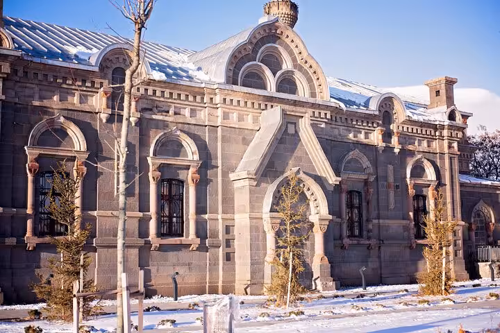 Historic stone architecture of Kars Museum in winter, featured on a private all-inclusive guided city tour