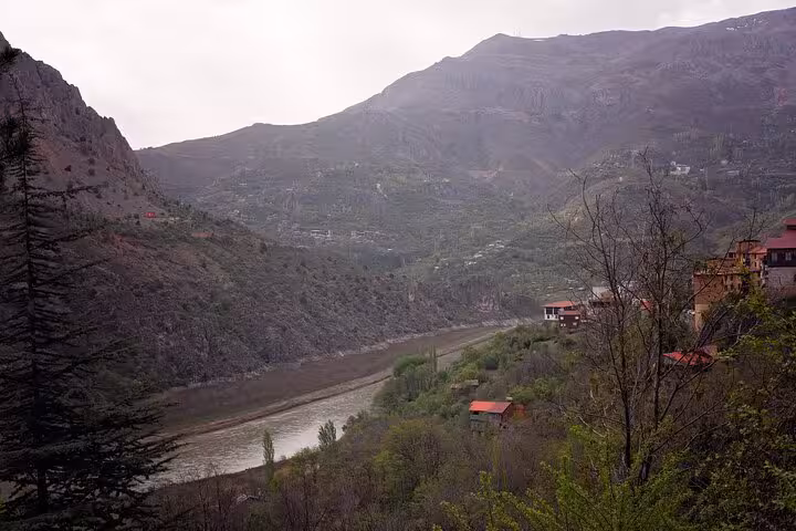 Euphrates River valley and mountains near Kemaliye, nature viewpoint on an all-inclusive 2-day private guided tour