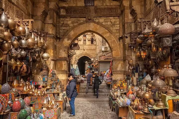 Khan El Khalili bazaar alley in Old Cairo, ideal stop on a private guided Cairo tour with local guide