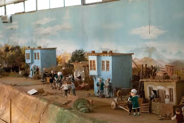 Miniature village diorama at a local museum on kids Ephesus shore excursion from Kusadasi Port, family tour