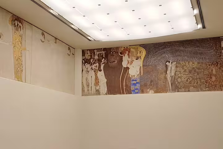 Admire Klimt's Beethoven Frieze at the Secession Building, a highlight of the Vienna art tour.