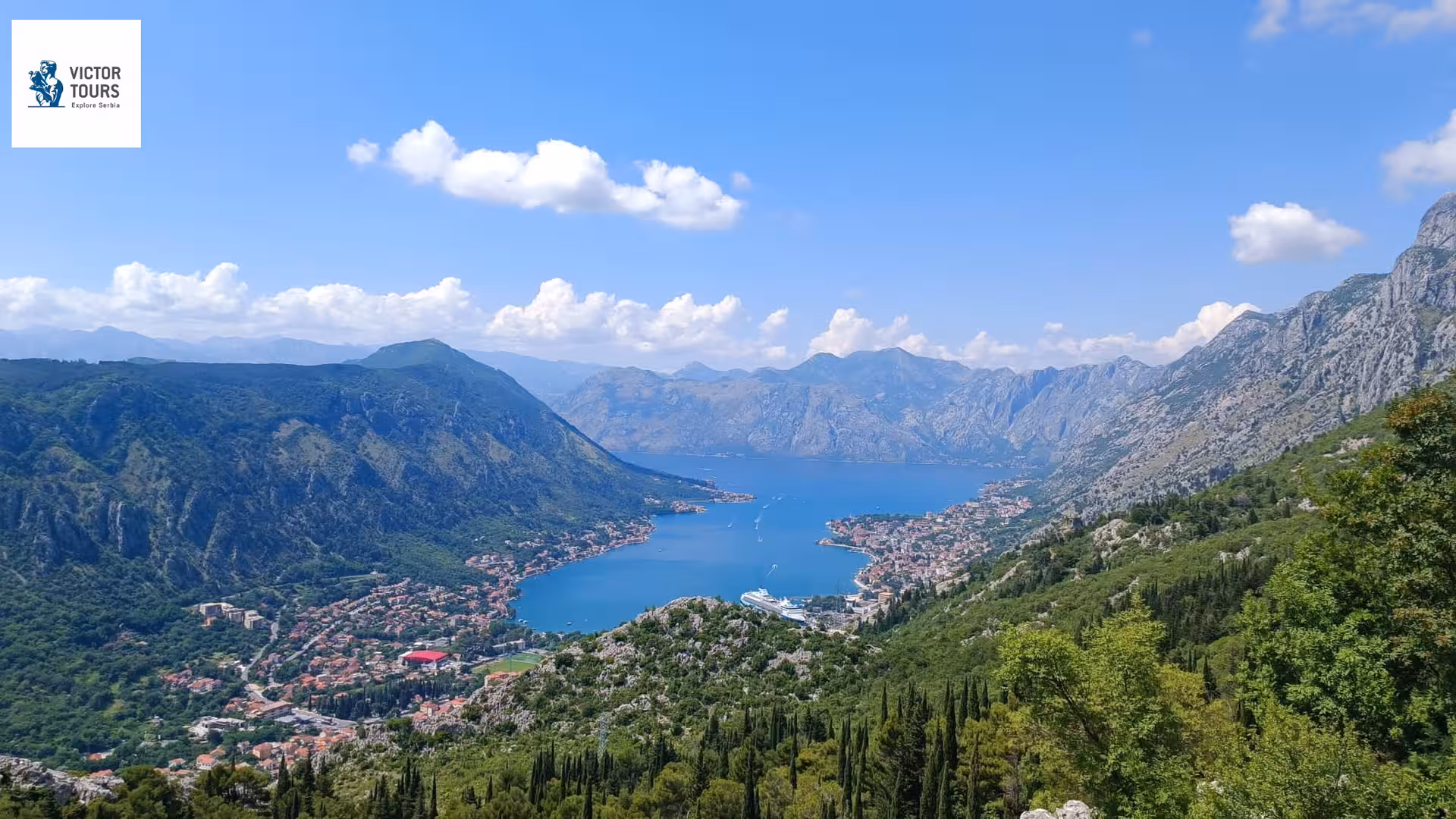 Explore the breathtaking coastal views of Kotor Bay, Montenegro, surrounded by stunning mountains and azure waters.