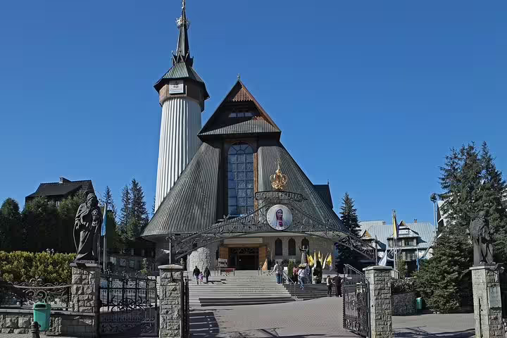 Zakopane’s Sanctuary of Our Lady of Fatima church, a stop on a private day trip from Krakow to Zakopane